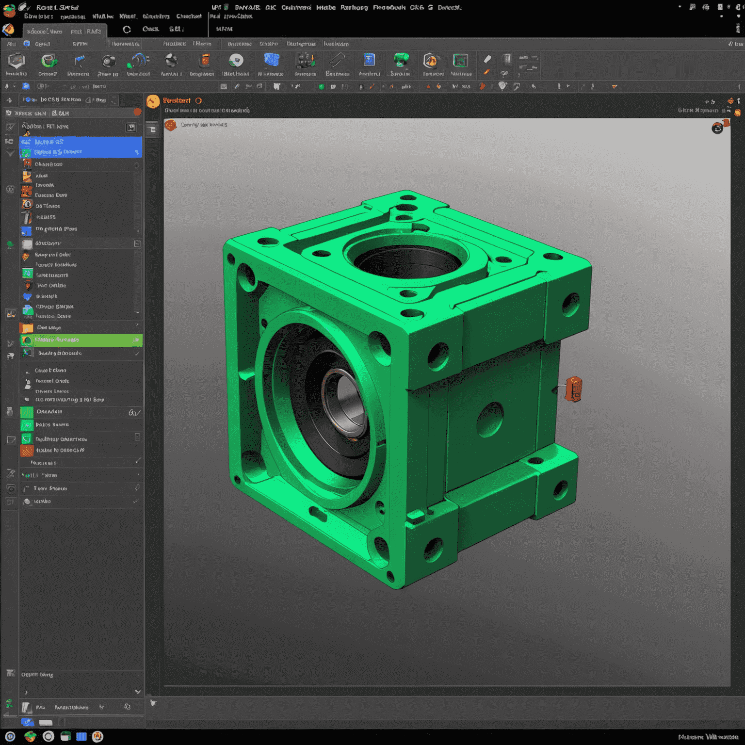 Split screen showing FreeCAD interface on one side and other 3D modeling software on the other, with neon green comparison arrows and feature highlights.